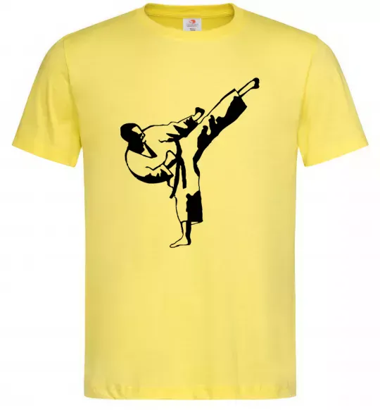 Чоловіча футболка Боєць тхеквондо Лимонний фото