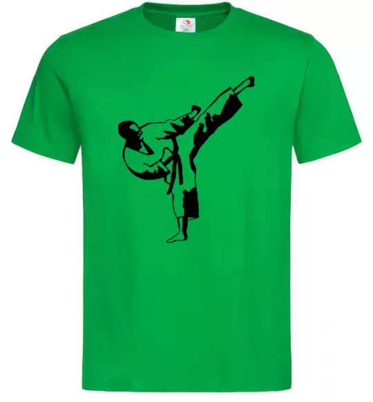 Чоловіча футболка Боєць тхеквондо Зелений фото