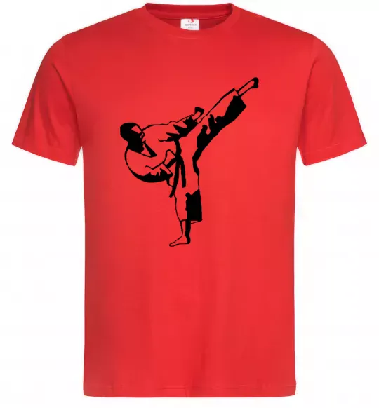 Чоловіча футболка Боєць тхеквондо Червоний фото