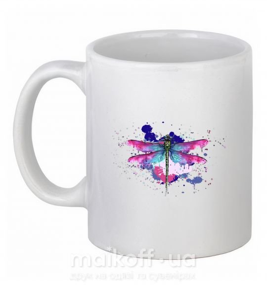 Чашка керамічна Dragonfly Білий фото