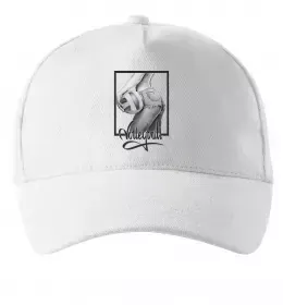 Кепка Дівчина з волейбольним м'ячем Белый фото