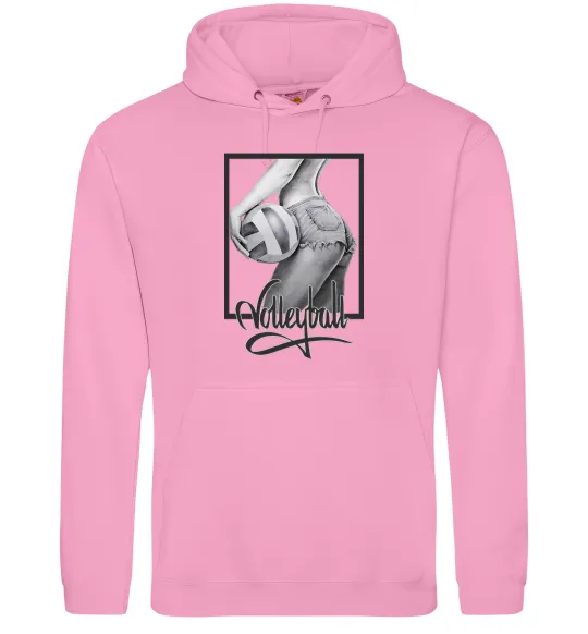 Жіноча толстовка (худі) Дівчина з волейбольним м'ячем Рожевий фото