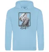 Жіноча толстовка (худі) Дівчина з волейбольним м'ячем Блакитний фото