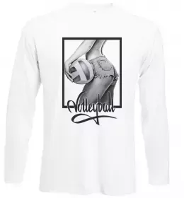 Лонгслив Волейбол м'яч з серцем Белый фото