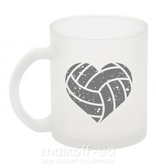 Чашка скляна Volleyball heart Фроузен фото