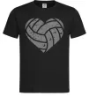 Мужская футболка Volleyball heart Черный Мужская футболка Volleyball heart Черный фото