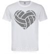 Мужская футболка Volleyball heart Белый фото