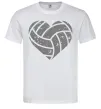 Мужская футболка Volleyball heart Белый Мужская футболка Volleyball heart Белый фото