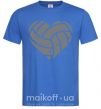Чоловіча футболка Volleyball heart Яскраво-синій фото