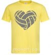 Мужская футболка Volleyball heart Лимонный фото
