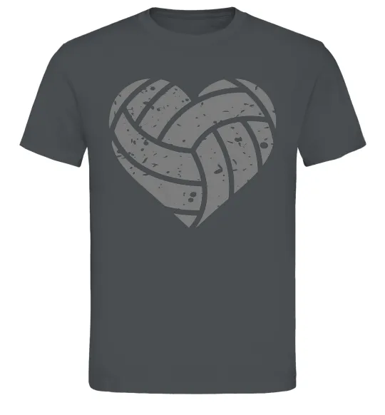 Мужская футболка Volleyball heart Графит фото