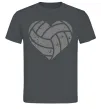 Мужская футболка Volleyball heart Графит Мужская футболка Volleyball heart Графит фото
