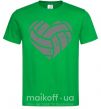 Мужская футболка Volleyball heart Зеленый фото