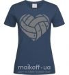 Жіноча футболка Volleyball heart Темно-синій фото