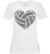 Женская футболка Volleyball heart Белый фото