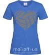 Женская футболка Volleyball heart Ярко-синий фото