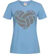 Женская футболка Volleyball heart Голубой фото