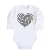 Детский боди Volleyball heart Белый фото