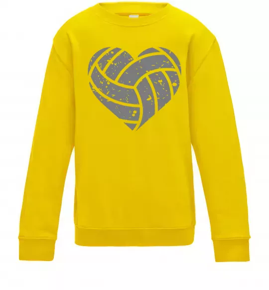 Дитячий світшот Volleyball heart Сонячно жовтий фото