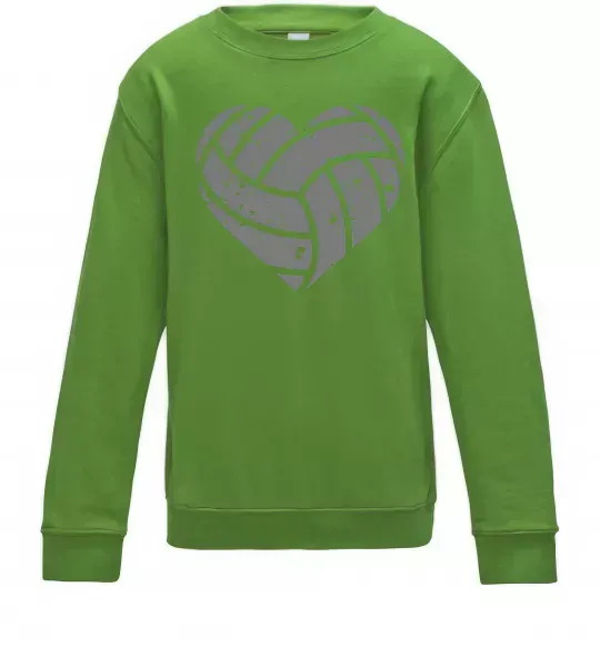 Дитячий світшот Volleyball heart Лаймовий фото