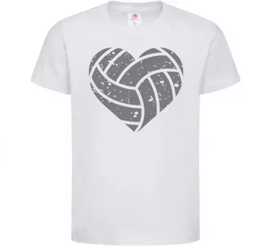 Дитяча футболка Volleyball heart Білий фото