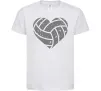 Дитяча футболка Volleyball heart Білий фото