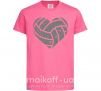 Дитяча футболка Volleyball heart Яскраво-рожевий фото