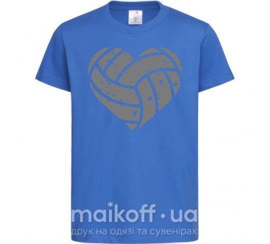 Детская футболка Volleyball heart Ярко-синий фото