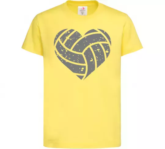 Дитяча футболка Volleyball heart Лимонний фото