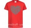 Детская футболка Volleyball heart Красный фото