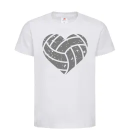 Дитяча футболка Volleyball heart Білий фото
