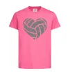 Детская футболка Volleyball heart Ярко-розовый фото