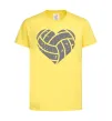 Детская футболка Volleyball heart Лимонный фото