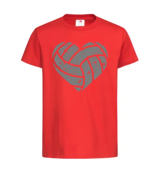 Детская футболка Volleyball heart Красный фото