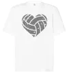 Футболка Оверсайз Volleyball heart Білий фото