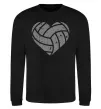 Світшот Volleyball heart Чорний фото