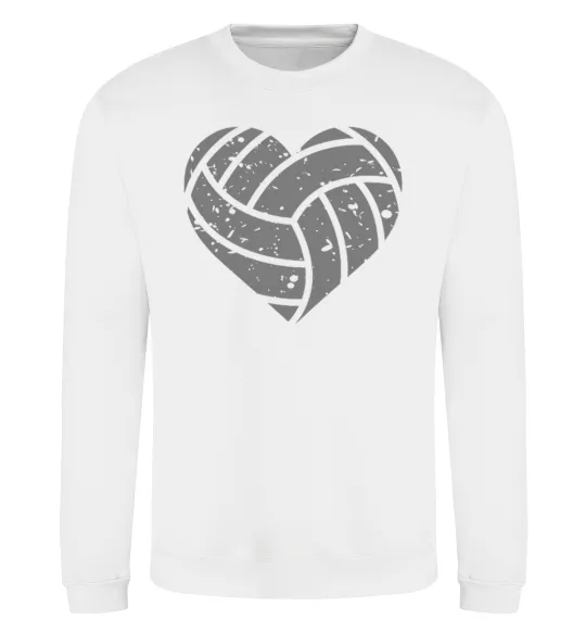 Світшот Volleyball heart Білий фото