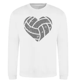 Світшот Volleyball heart Білий фото