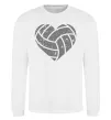 Світшот Volleyball heart Білий фото