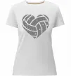Женская премиум футболка Volleyball heart Белый Женская премиум футболка Volleyball heart Белый фото