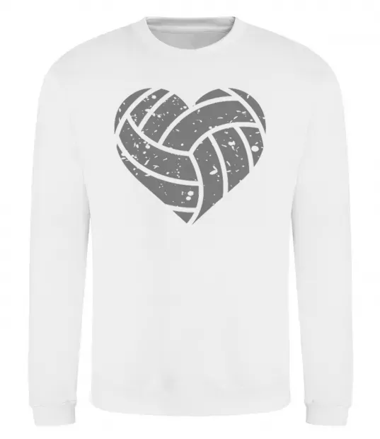 Світшот Volleyball heart Білий фото