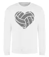Світшот Volleyball heart Білий Світшот Volleyball heart Білий фото