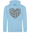 Чоловіча толстовка (худі) Volleyball heart Блакитний фото