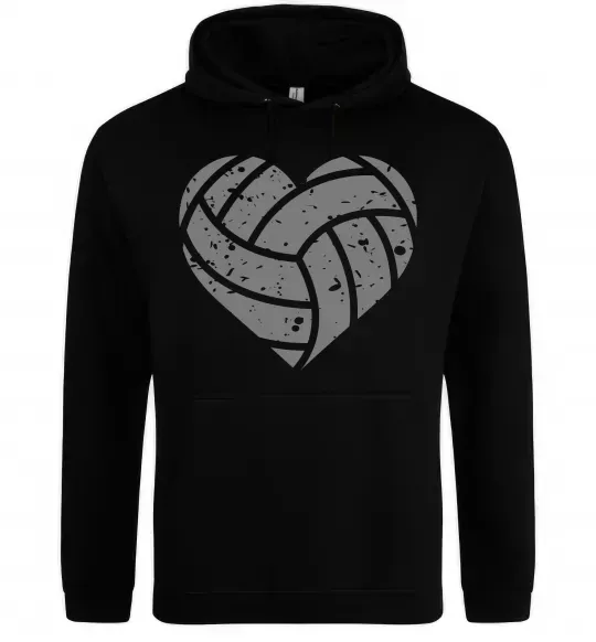 Жіноча толстовка (худі) Volleyball heart Чорний фото