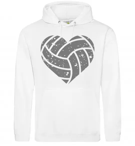 Жіноча толстовка (худі) Volleyball heart Білий фото