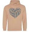 Жіноча толстовка (худі) Volleyball heart Пісочний Жіноча толстовка (худі) Volleyball heart Пісочний фото