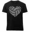 Чоловіча преміум футболка Volleyball heart Чорний фото