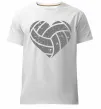 Чоловіча преміум футболка Volleyball heart Білий фото