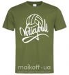 Мужская футболка Volleyball print Оливковый фото