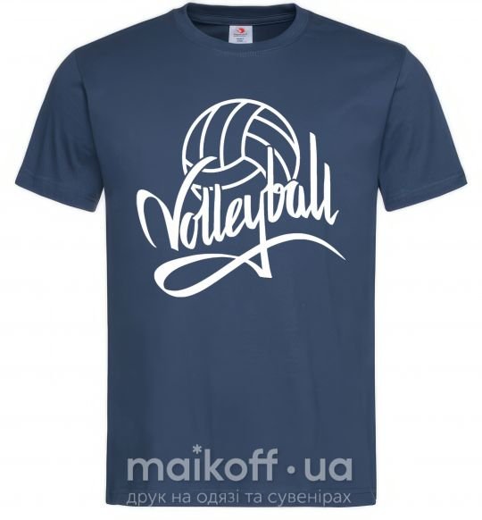 Мужская футболка Volleyball print Темно-синий фото